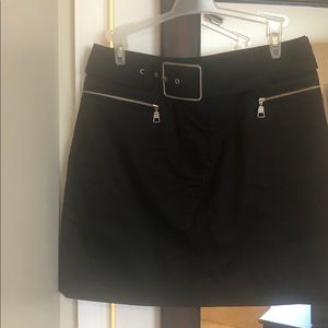The Limited black belted skirt with zippers NWOT